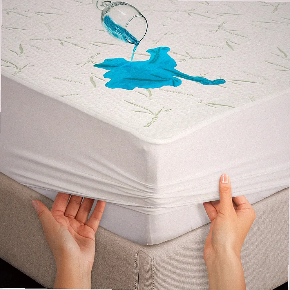 Bamboo Mattress Protector Deep Pocket Waterproof Breathable Fitted Bed Cover