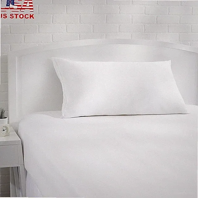 Hypoallergenic Cotton Pillow Cases W/ Zipper Dust Allergies Comfortable Sleep US