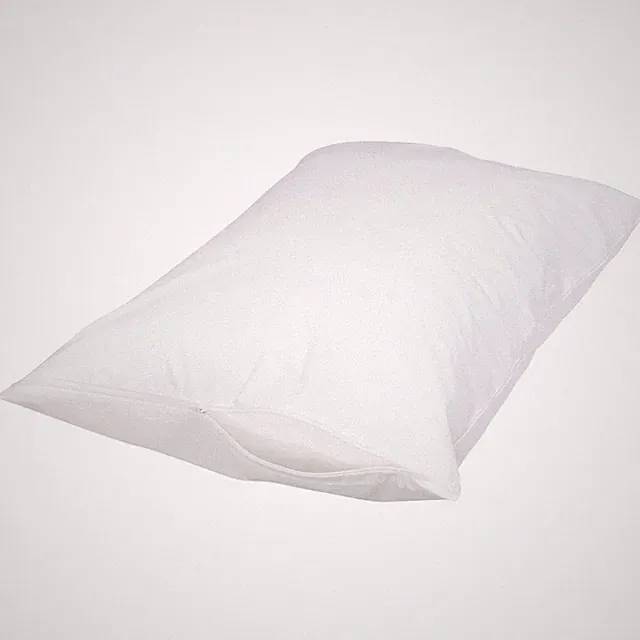 Queen Pillow Protector with Zipper, 100% Cotton Hypoallergenic, Machine